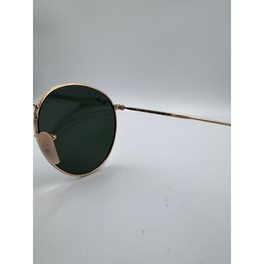 Ray-Ban RB3447 Round Metal Gold Frame Green G-15 Lens 50mm New - Picture 6 of 7